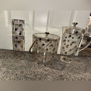 Kate spade plastic drink ware set